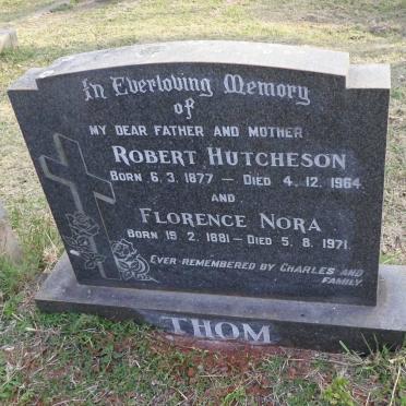 THOM Robert Hutcheson 1877-1964 &amp; Florence Nora 1881-1971