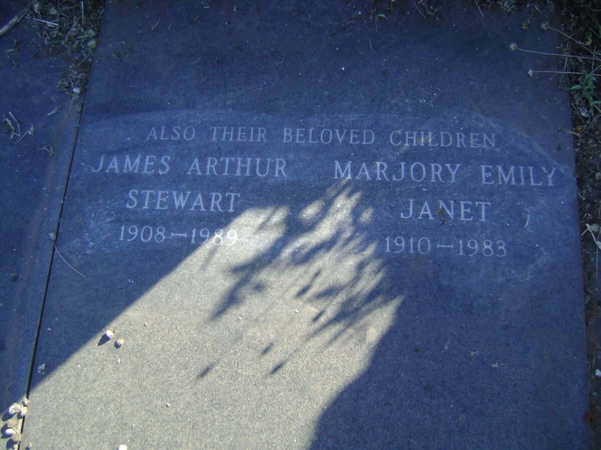 THOMSON James Arthur Stuart 1908-1989 :: THOMSON Marjory Emily Janet 1910-1983