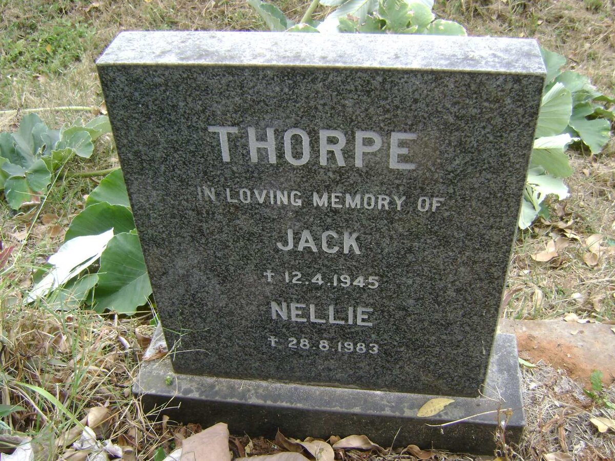 THORPE Jack -1945 &amp; Nellie -1983