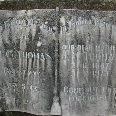 THOMAS W.G. -1943 &amp; J.M. 1887-1973