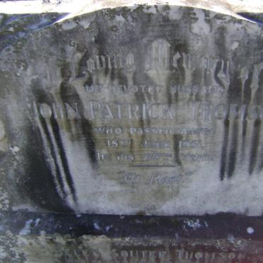 THOMSON John Patrick -1951 &amp; Helen Souter -1954