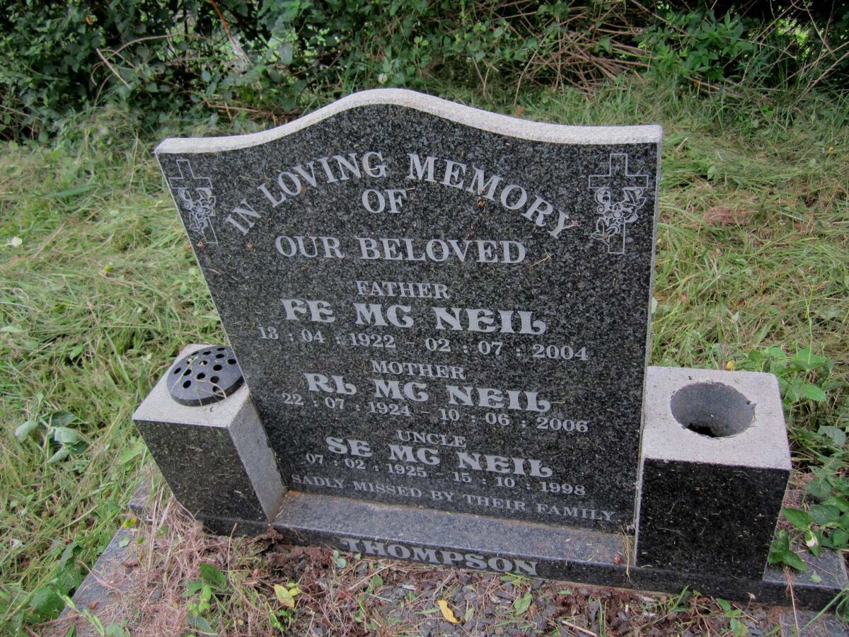THOMPSON F.E. Mc Neil, 1922-2004 &amp; R.L. Mc Neil 1924-2006 :: THOMPSON S.E. Mc Neil 1925-1998