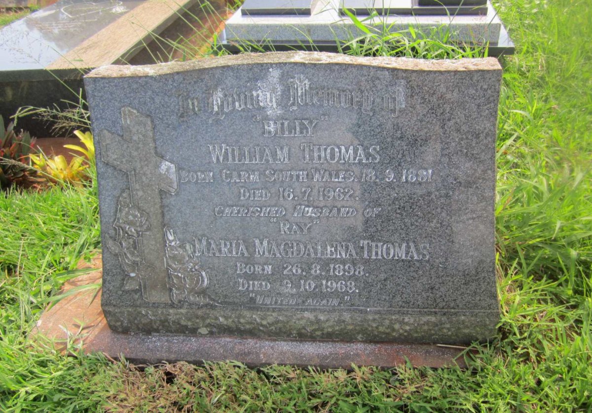 THOMAS William 1881-1962 &amp; Maria Magdalena 1898-1968