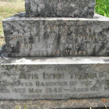 THOMAS Henrietta -1937 :: THOMAS Avis Lynn -1945