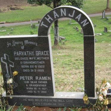 THANJAN Peter Ramen 1927-2004 &amp; Parvathy Grace 1922-1999