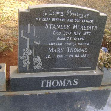 THOMAS Stanley Meredith -1972 &amp; Mary 1919-1994 :: THOMAS Ivan Daniel 1951-2002 &amp; Dayanithee 1952-2004
