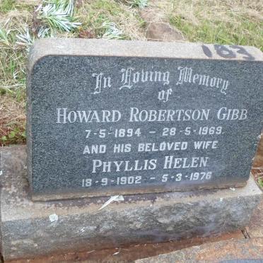 GIBB Howard Robertson 1894-1969 &amp; Phyllis Helen 1902-1976