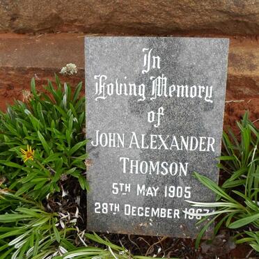 THOMSON John Alexander 1905-1967
