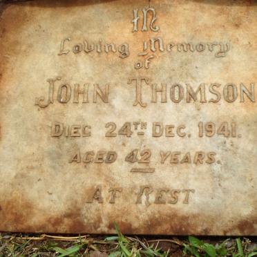 THOMSON John -1955 &amp; Margaret -1964 :: THOMSON John -1941 