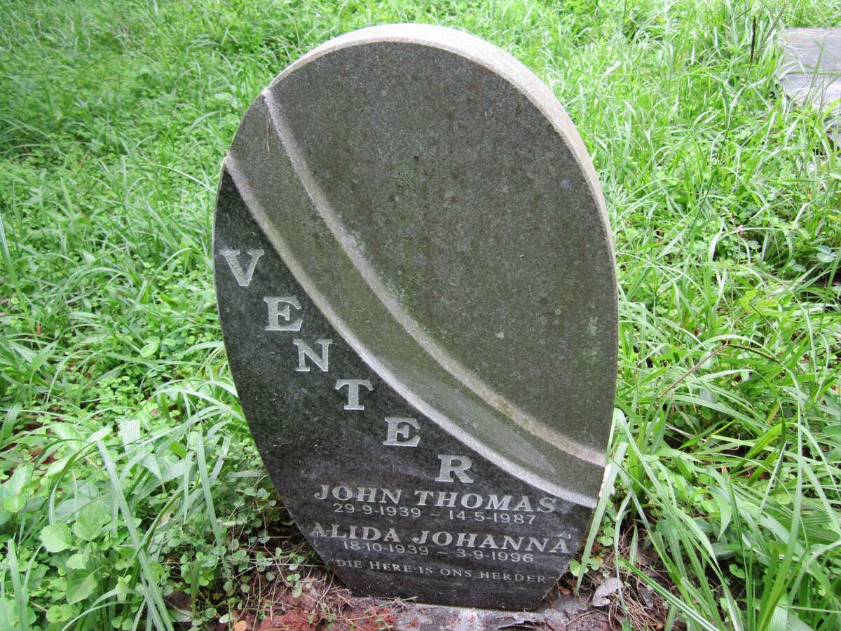 VENTER John Thomas 1939-1987 &amp; Alida Johanna 1939-1996