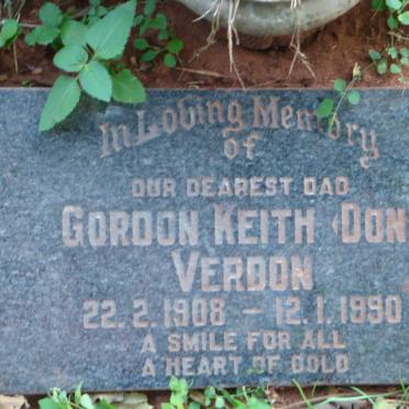VERDON Gordon Keith 1908-1990