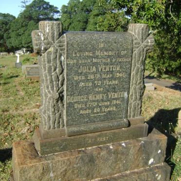 VENTON George Henry -1941 &amp; Julia -1941