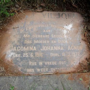 VILJOEN Jacomina Johanna Agnes 1916-1972
