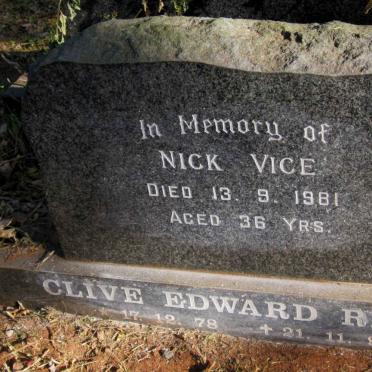 VICE Nick -1981 :: REILLY Clive Edward 1978-1999