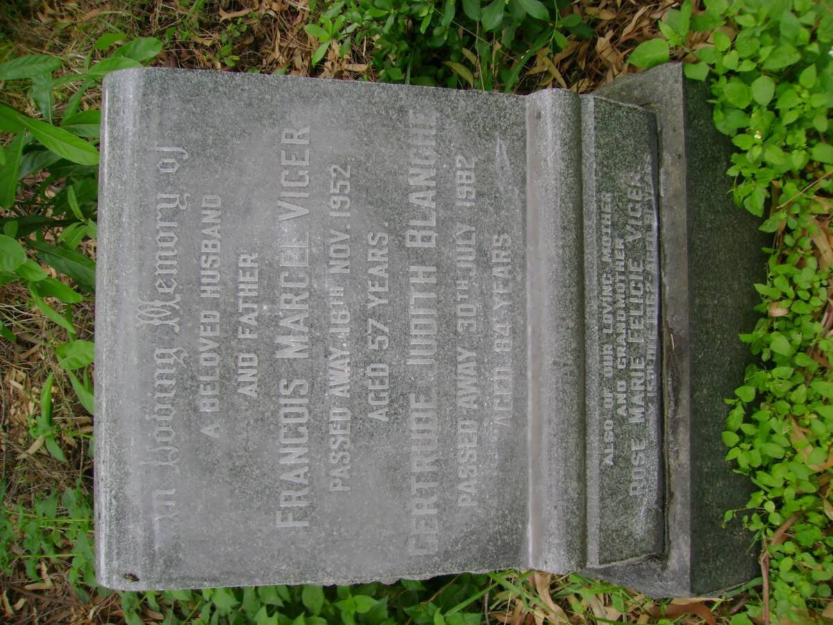 VIGER Francois Marcel -1952 &amp; Gertrude Judith Blanche -1982 :: VIGER Rose Marie Felicie -1962