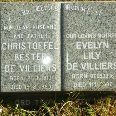 VILLIERS Christoffel Bester, de 1910-1983 &amp; Evelyn Lily 1916-2007 
