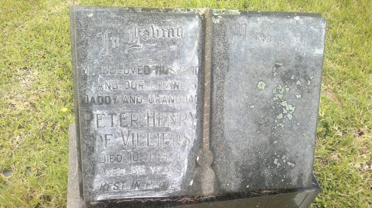 VILLIERS Peter Henry, de -1974