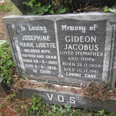 VOS Gideon Jacobus 1909-1981 &amp; Josephine Marie Lisette 1905-1975
