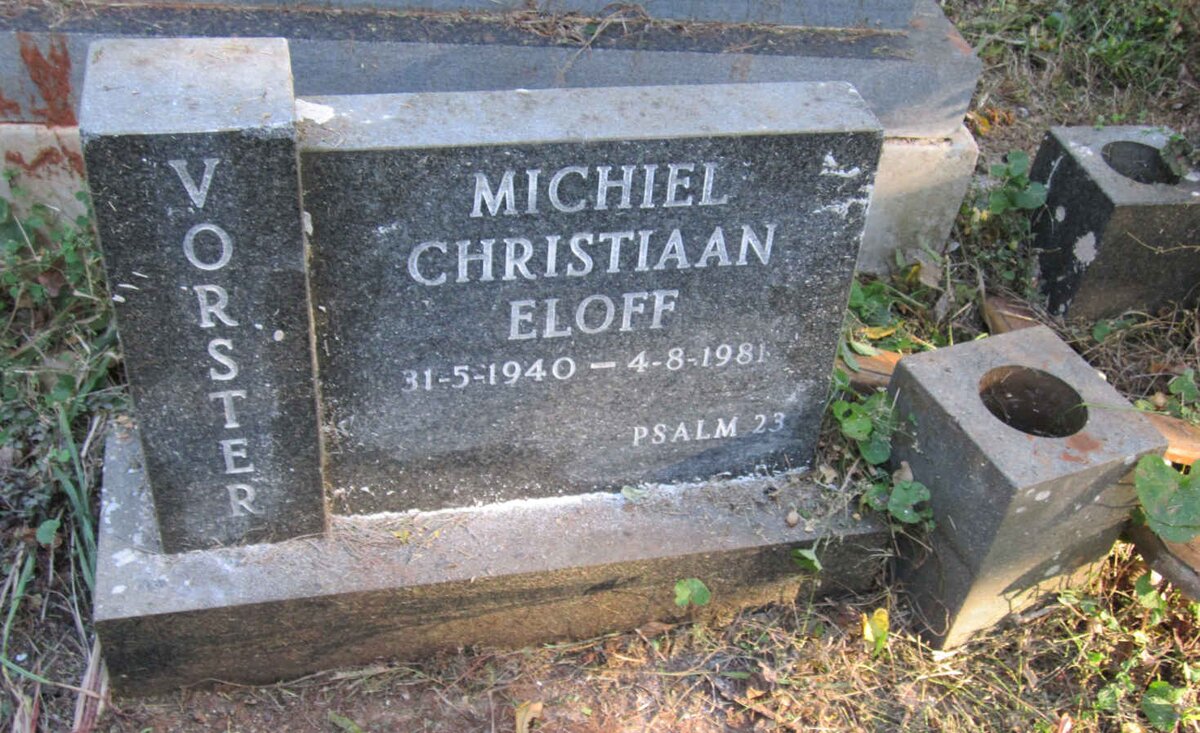 VORSTER Michiel Christiaan Eloff 1940-1981