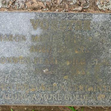 VORSTER Sharon Marie -1949 :: VORSTER Bronwen Pearl -1954