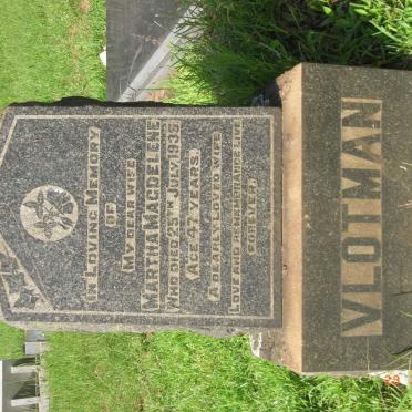 VLOTMAN Martha Magdelene -1935