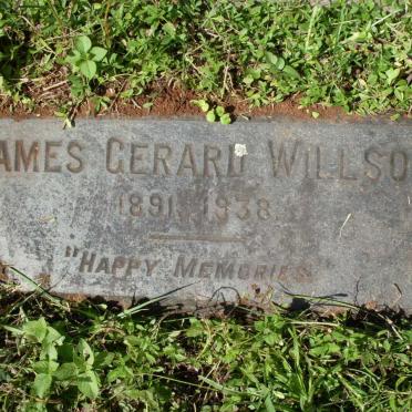 WILLSON James Gerard 1891-1938