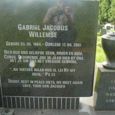 WILLEMSE Gabriël Jacobus 1964-2001