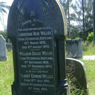 WILLOX William Craig 1869-1943 &amp; Christian Reid 1870-1943 :: WILLOX Albert Edward 1901-1903