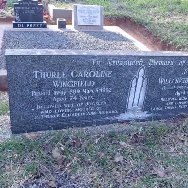 WINGFIELD Jocelyn Willoughby 1965 &amp; Thurle Caroline -1992