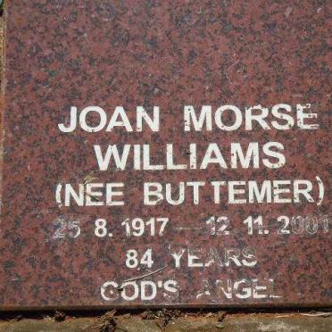 WILLIAMS Joan Morse nee BUTTEMER 1917-2001