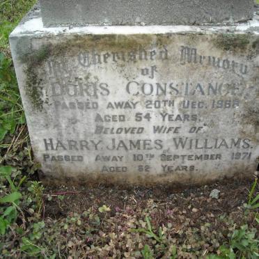 WILLIAMS Harry James -1971 &amp; Doris Constance -1968 