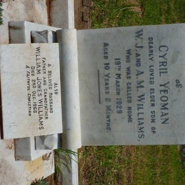 WILLIAMS Cyril Yeoman -1929 :: WILLIAMS William Jones -1966