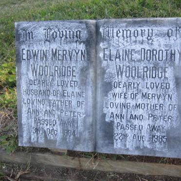 WOOLRIDGE Edwin Mervyn -1984 &amp; Elaine Dorothy -1985