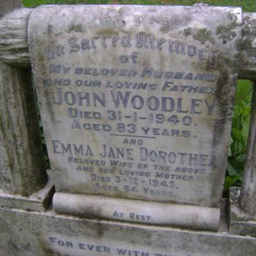 WOODLEY John -1940 &amp; Emma Jane Dorothea -1945