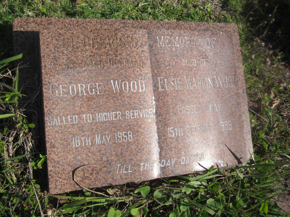 WOOD George -1958 &amp; Elsie Marion -1985