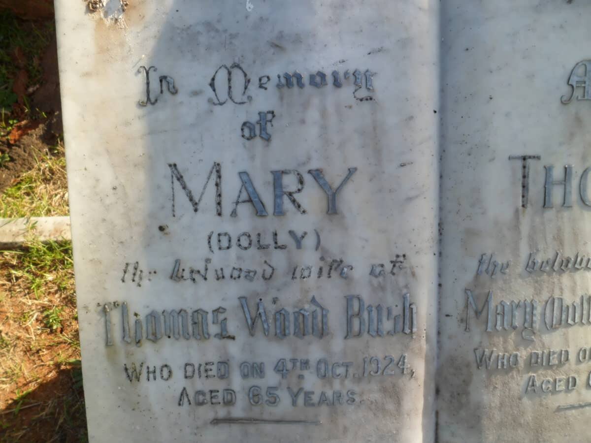 WOOD BUSH Thomas -1926 &amp; Mary -1924