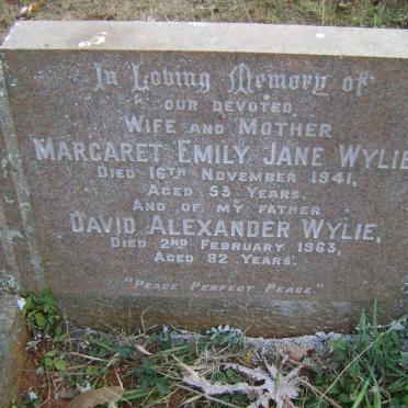 WYLIE David Alexander -1963 &amp; Margaret Emily Jane -1941