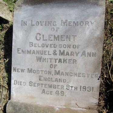 WHITTAKER Clement -1931