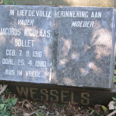 WESSELS Jacobus Nicolaas Bollet 1916-1980