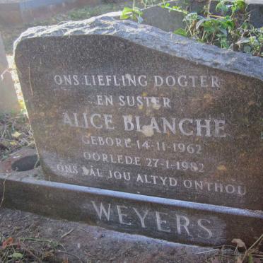 WEYERS Alice Blanche 1962-1982