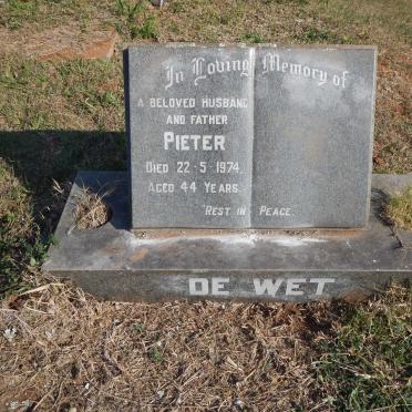 WET Pieter, de -1974