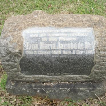 WET Anna Maria Jacoba, de 1906-1949