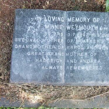 WEYMOUTH Minnie 1897-1986 :: TARPEY Denis John Knight 1948-1958