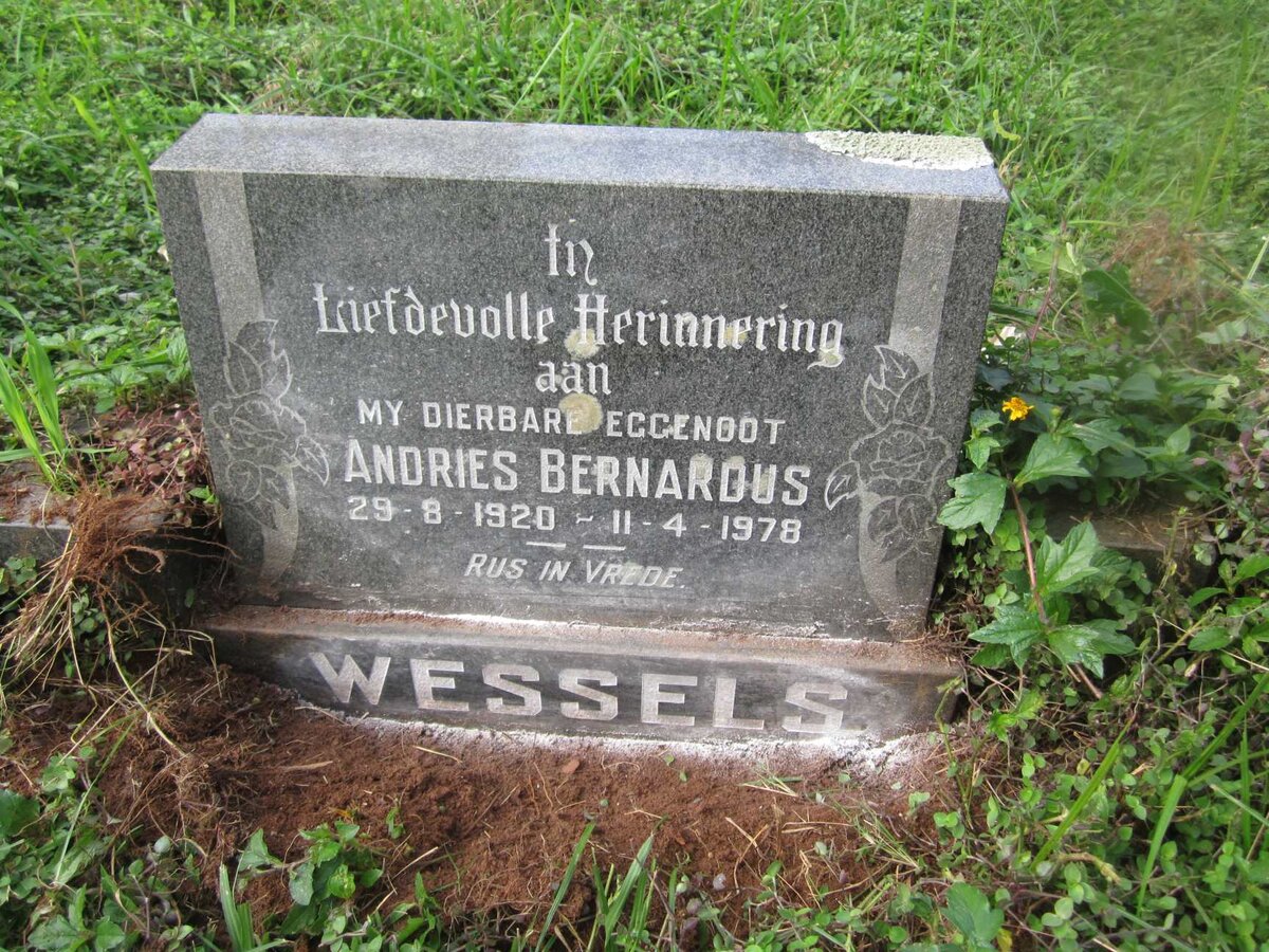 WESSELS Andries Bernardus 1920-1978