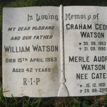WATSON William -1963 &amp; Merle Audrey GATES 1921-2010 :: WATSON Graham George 1952-1990