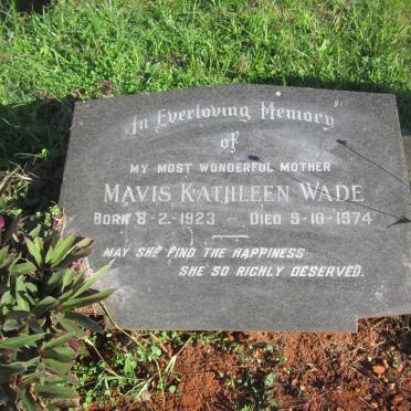 WADE Mavis Kathleen 1923-1974