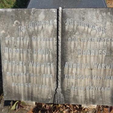 WARWICK Charles Andrew -1962 &amp; Dorothy Emily Phoebe -1964