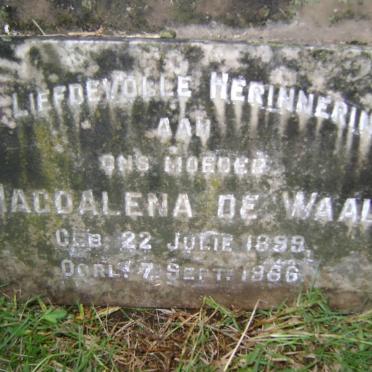WAAL Magdalena, de 1899-1966