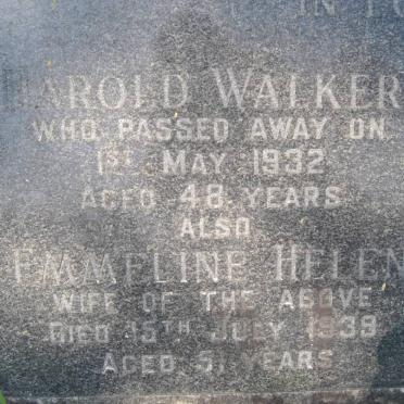WALKER Harold -1932 &amp; Emmeline Helen -1939