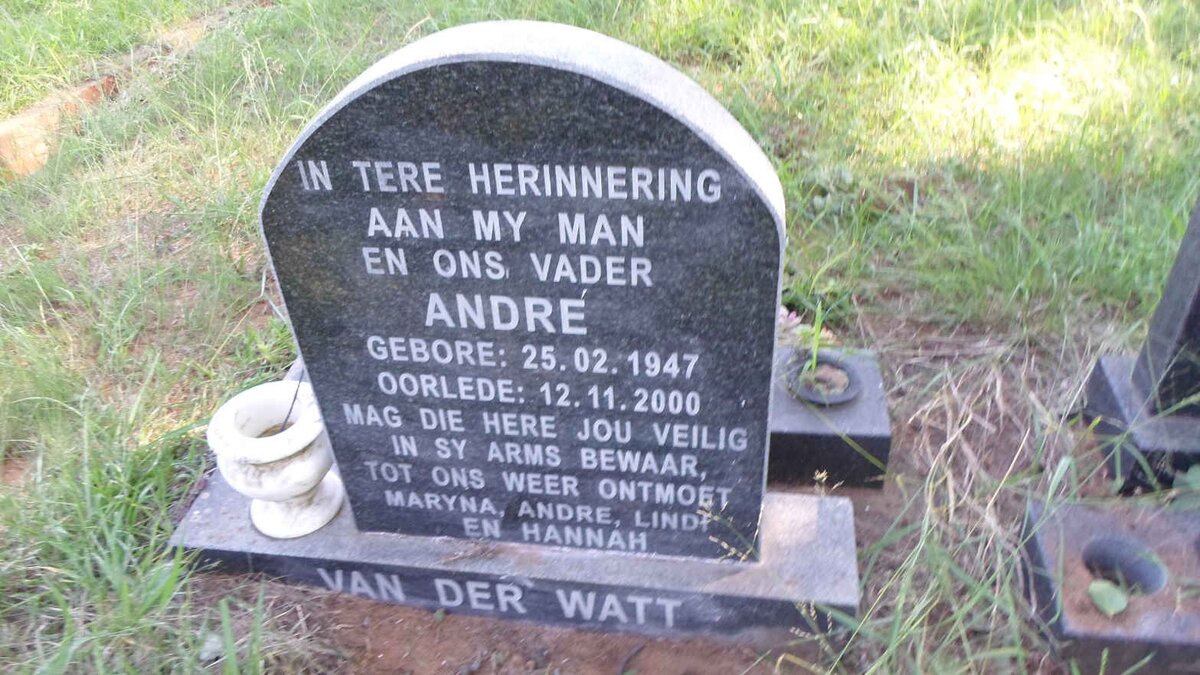 WATT Andre, van der 1947-2000